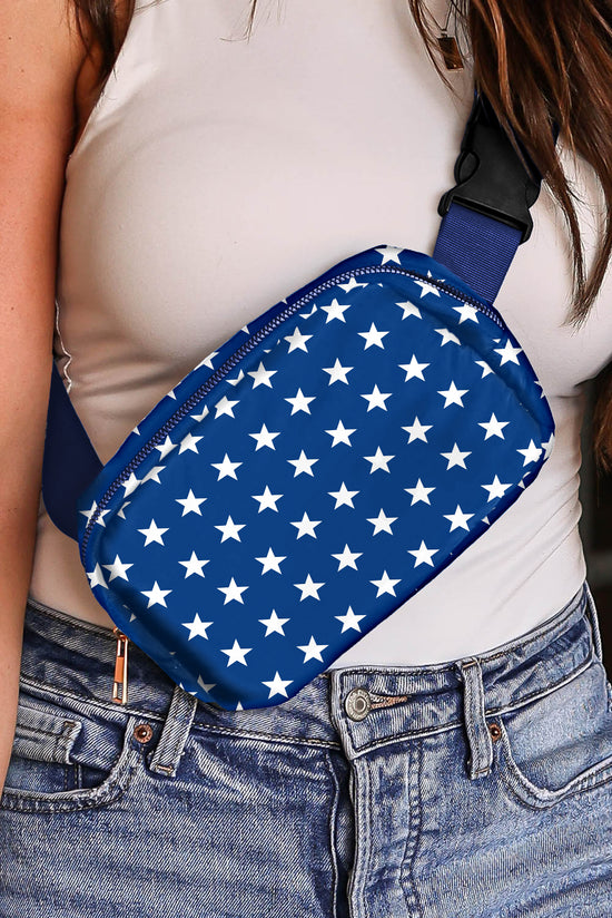 Star -printed shoulder bag Bluing Independent Day Flag