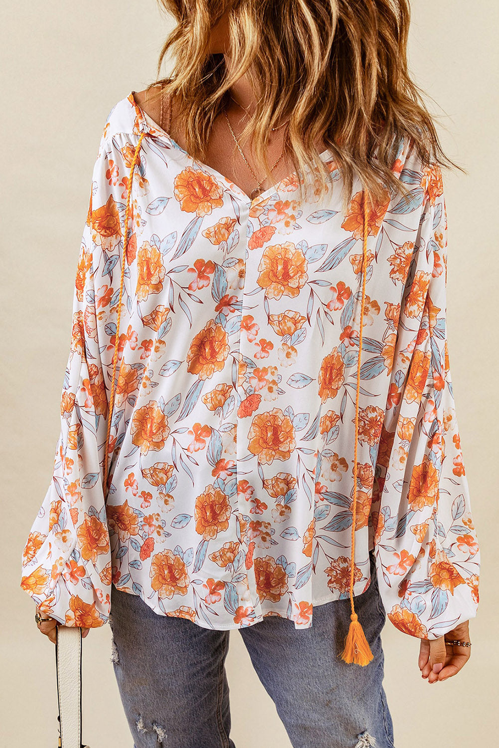 Chemisier Dolman à imprimé floral en V Split V Split