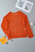 Pull tunique orange à manches cloche en tricot ouvert au crochet