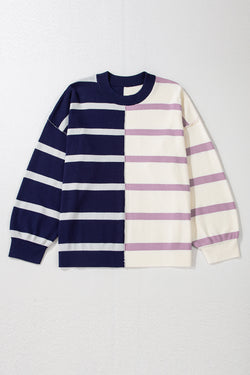 Striped over-dimensional sweatshirt *