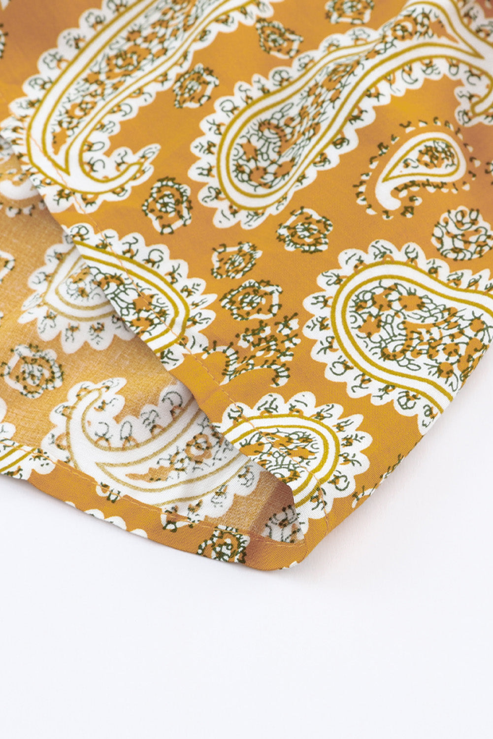 Abito floreale floreale di Boho Paisley Giallo Paisley