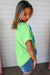 T-shirt ample bleu color block *