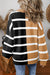 Color Block beige over-dimensional sweater *