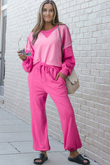 Ensemble pull patchwork contrasté et pantalon de jogging *-A WOMAN WE LOVE