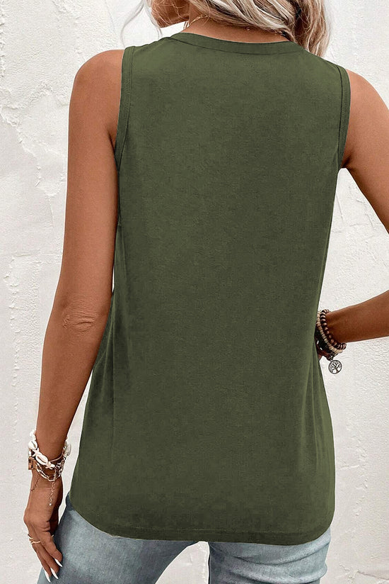 Half-Bouton green tank top *