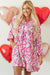 Mini-Robe Babydoll Ample cut with pink leopard print