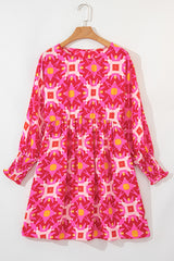 Long-sleeved mini-robe *