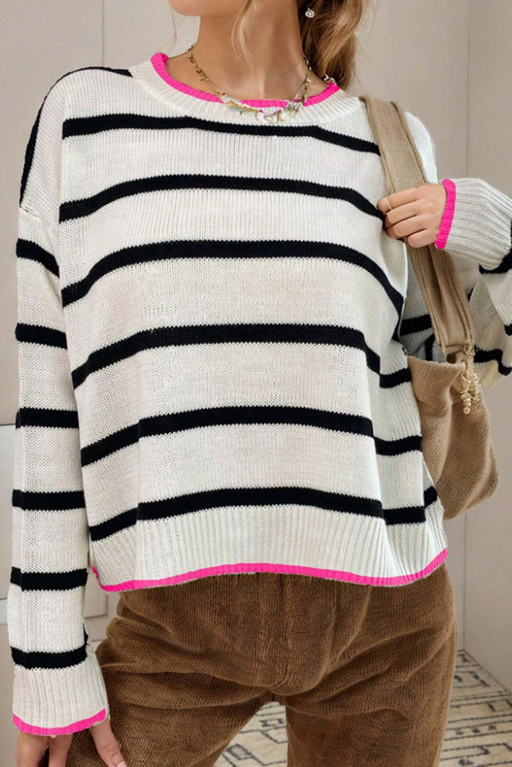 Stripe White Stripe Contrasto Drop Culla Sche dal Magione