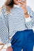 Blue striped blue sweatshirt *