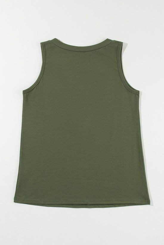 Half-Bouton green tank top *