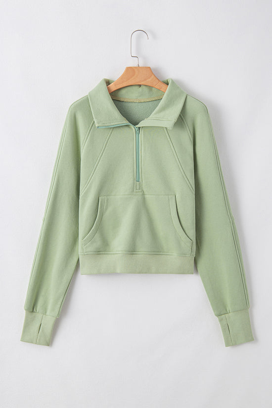 Zipped sword-to-collar sweatshirt *