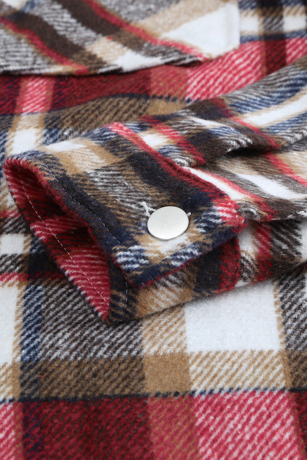 Fiery Red Geometric Plaid Primp Pocket