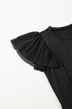 Black body with patchwork sleeves *