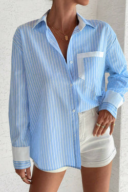 Sky blue striped shirt *