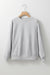 Light gray plain sweatshirt with dropped shoulders and round neck