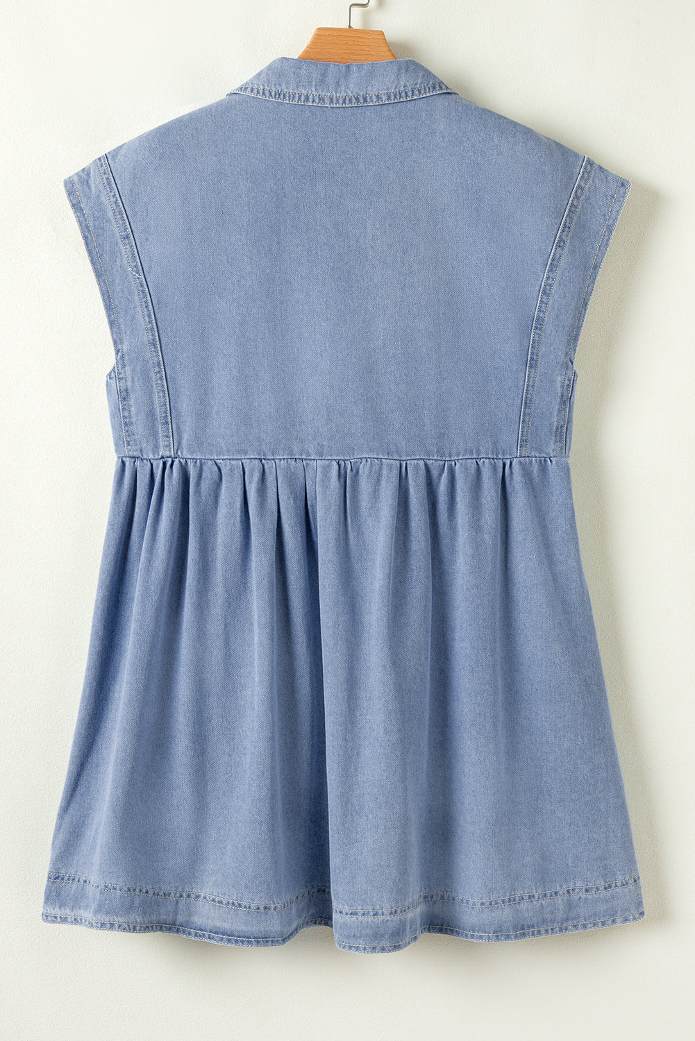 Babydoll en mezclilla con mangas cortas *