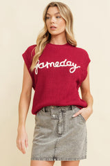 Racing Red Game Day Rugby Football Season Pull Vest