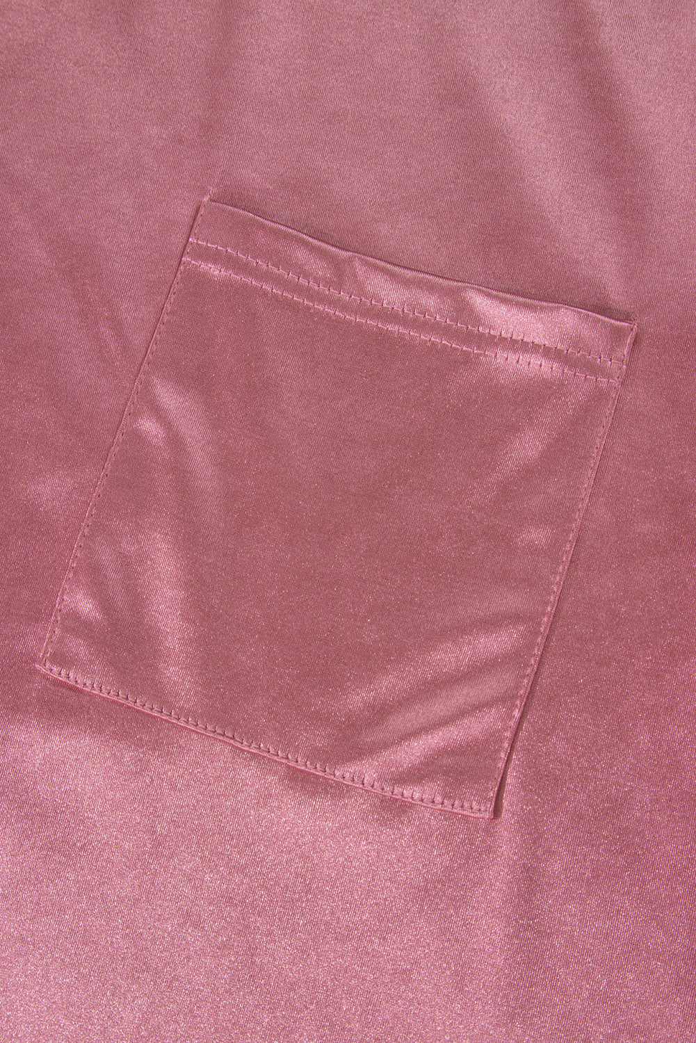 Pink loose cutting t-shirt with chest pocket