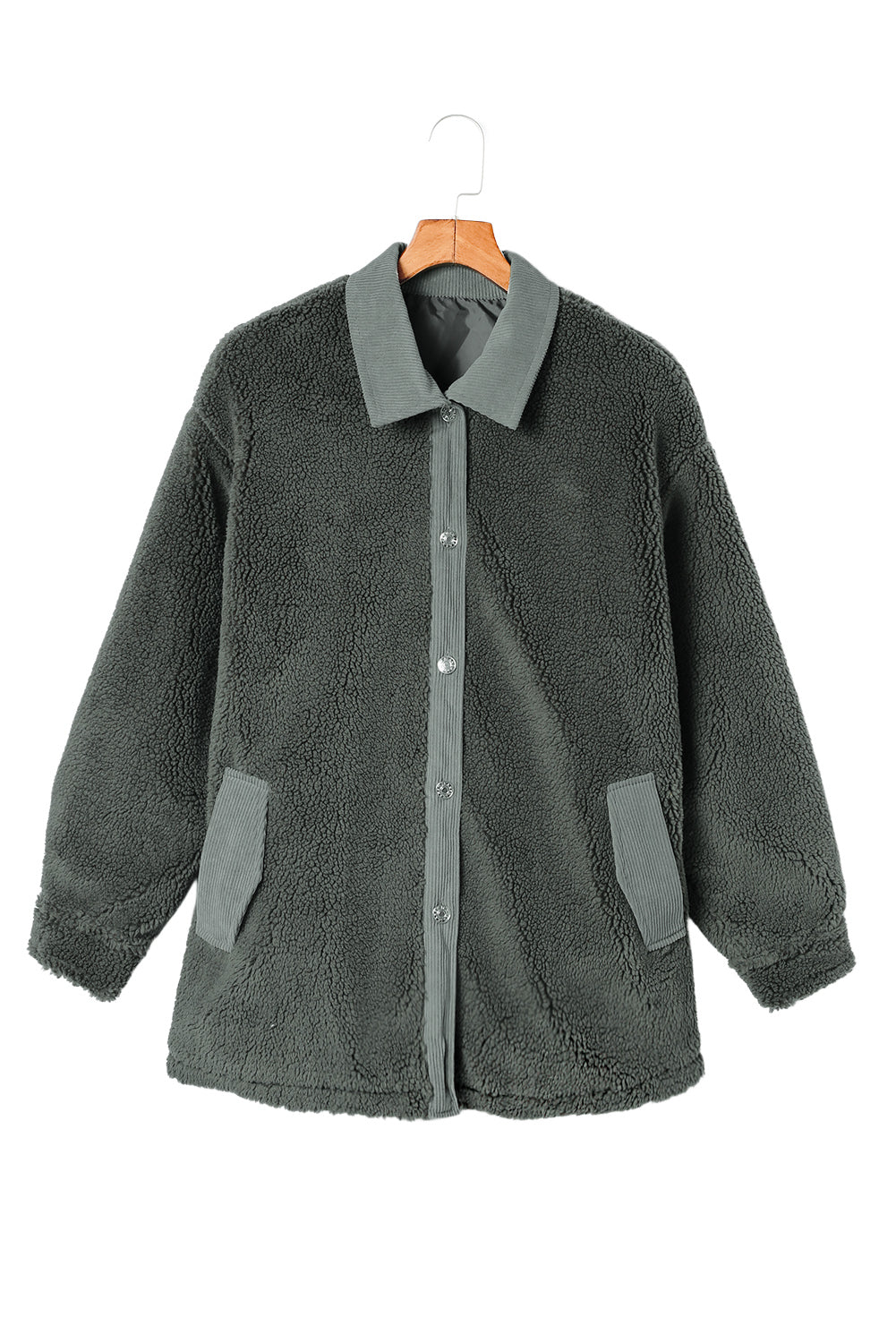 Veste Sherpa Grey en velours côtelé en veloursjoux