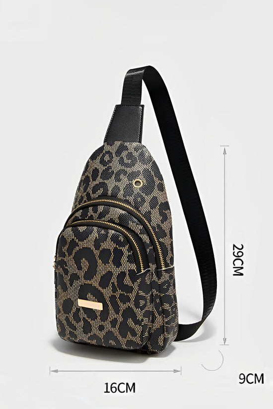 Leopard printed shoulder bag