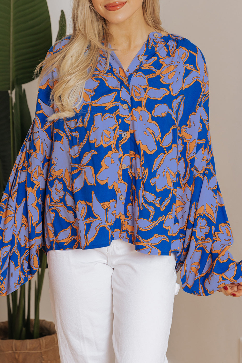 Chemise ample boutonnée à manches chauve-souris *-A WOMAN WE LOVE