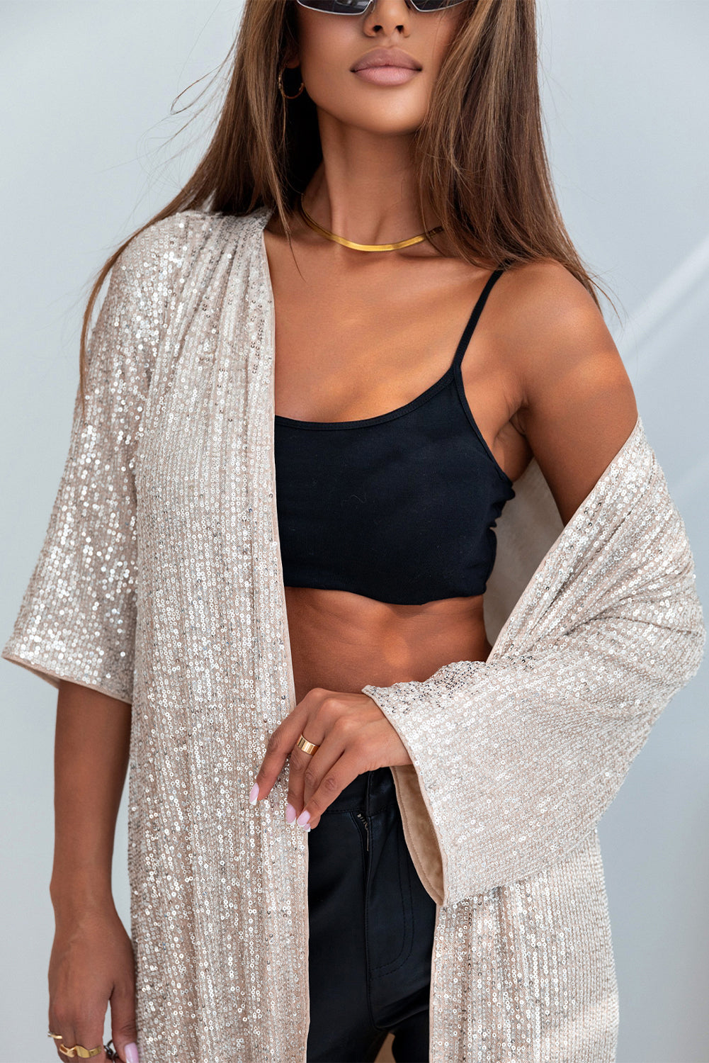 Kimono Long à Paillettes