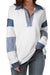 Striped patchwork collar sweatshirt *