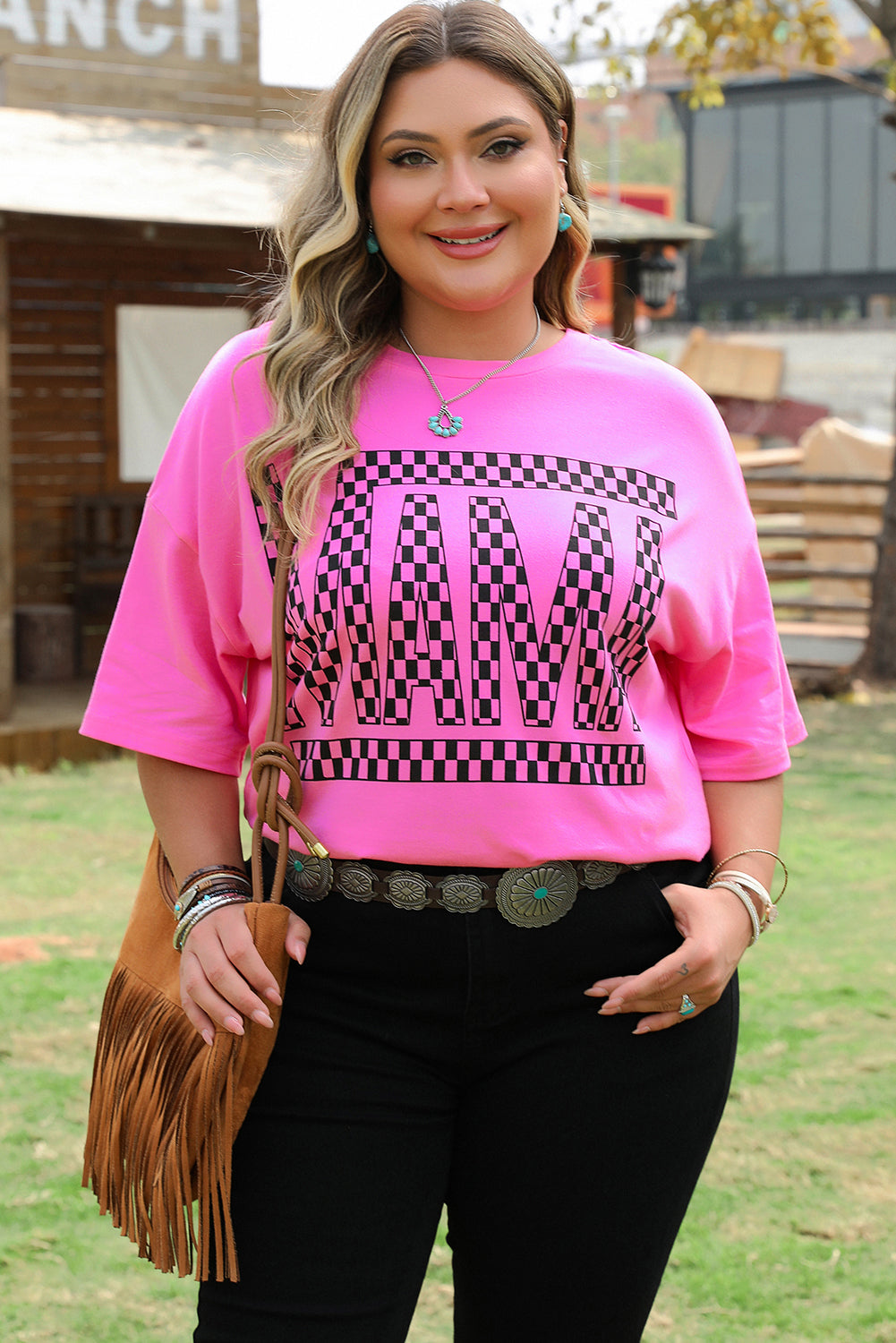 Camiseta grande de tamaño de mamá *