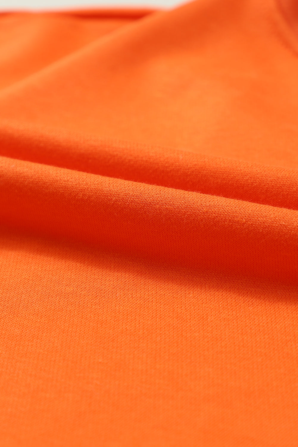 Letras del Día del Juego de Orange Rugby Notched Neck Sweatshirt