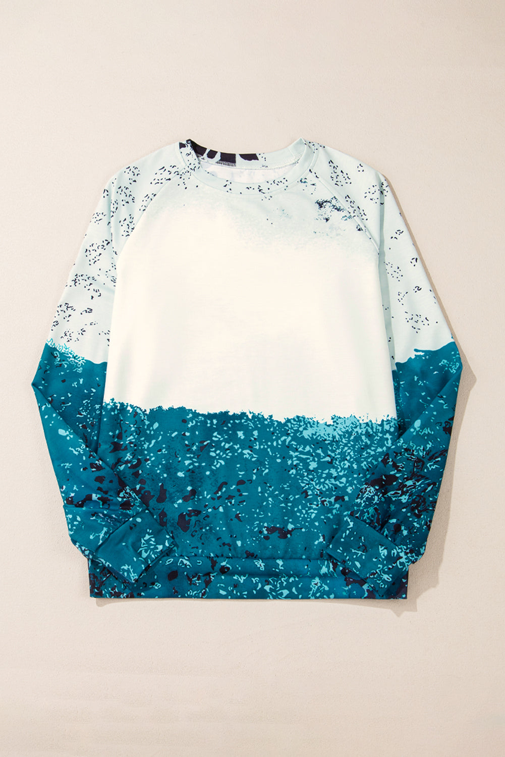 Blue Kinse Dye Kuhfarbe Block Pullover Sweatshirt