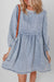 Beau Blue - High Waisted Denim Mini Dress in Light Wash, Loose Fit