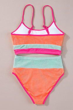 Sexy Bikini Set Alta cintura de color naranja Grapefruit