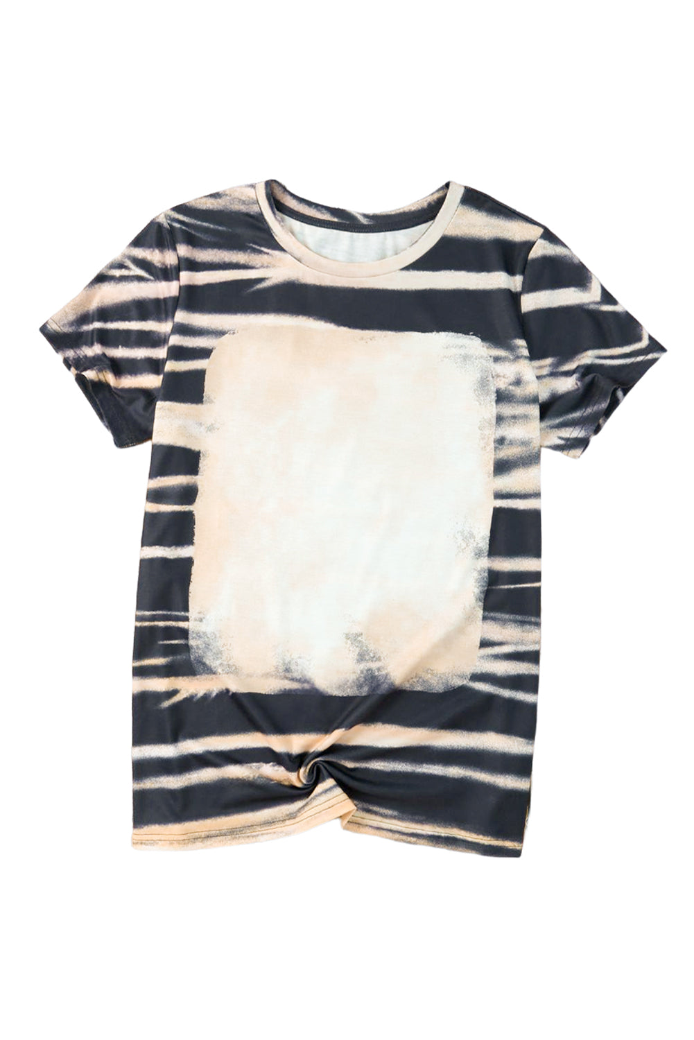 T-shirt Blue Tie Dye Stripe imprimer blanchi