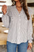 Ribbed ruffle shirt with fluffy sleeves and notched collar