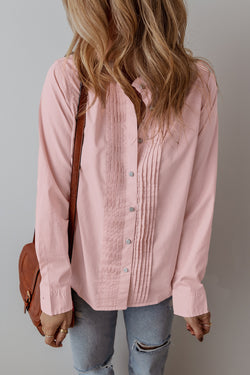 Light pink folded -light flap shirt