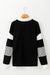 Color block striped black sweatshirt *