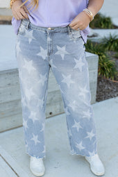 High waist with large stars pattern *