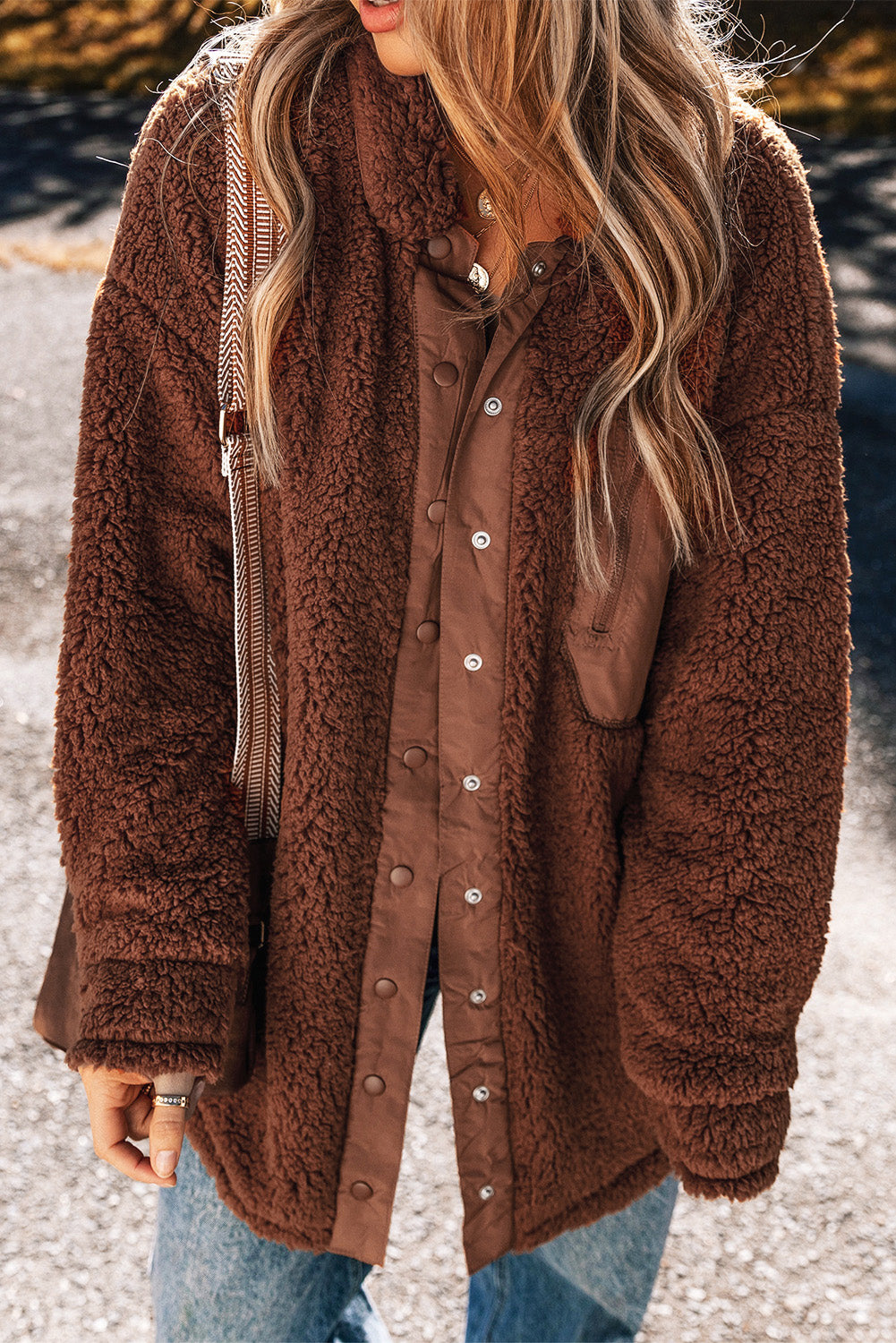 Veste ourson en fausse peau de mouton Red Clay