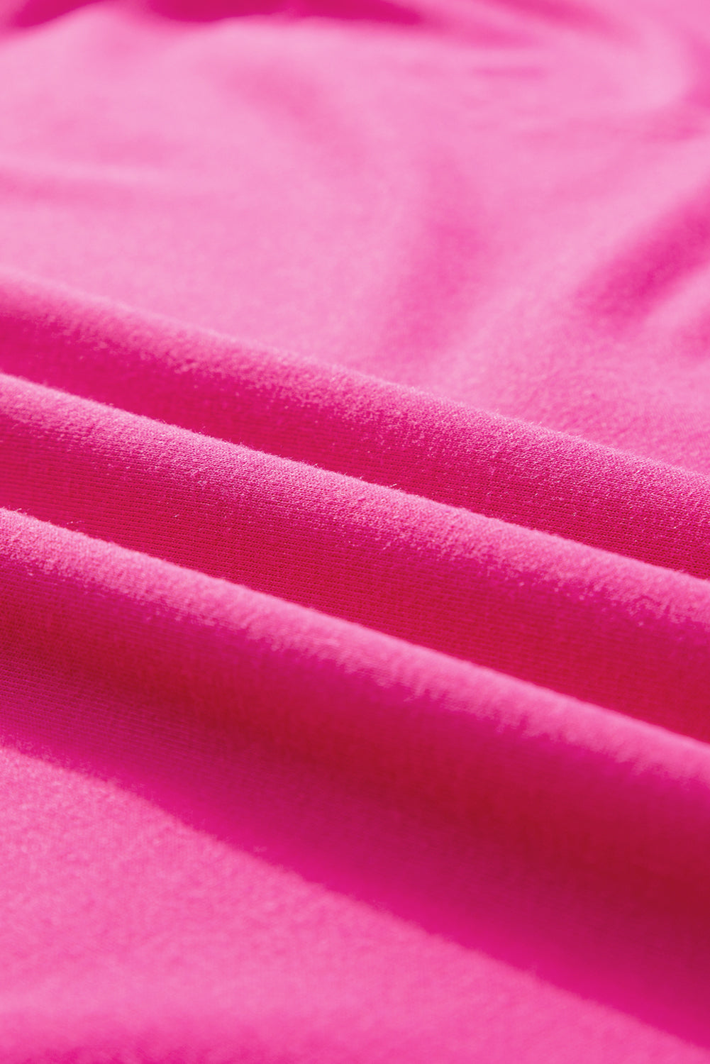 Bright Pink Patched Pocket Exposed Seam Oversize T-shirt