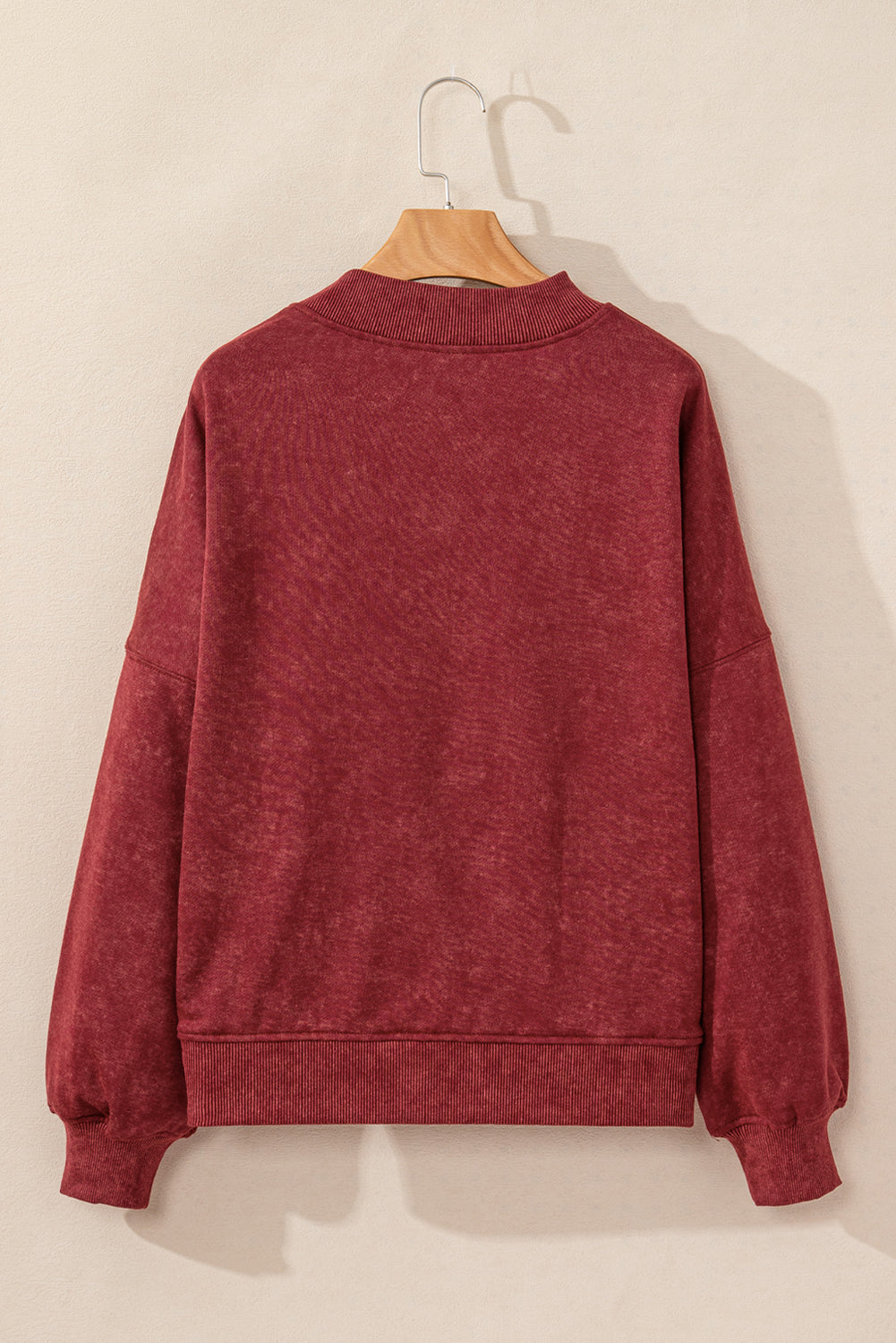 Rote Dahlien fallen Schulter -Crew -Nackenpullover Sweatshirt