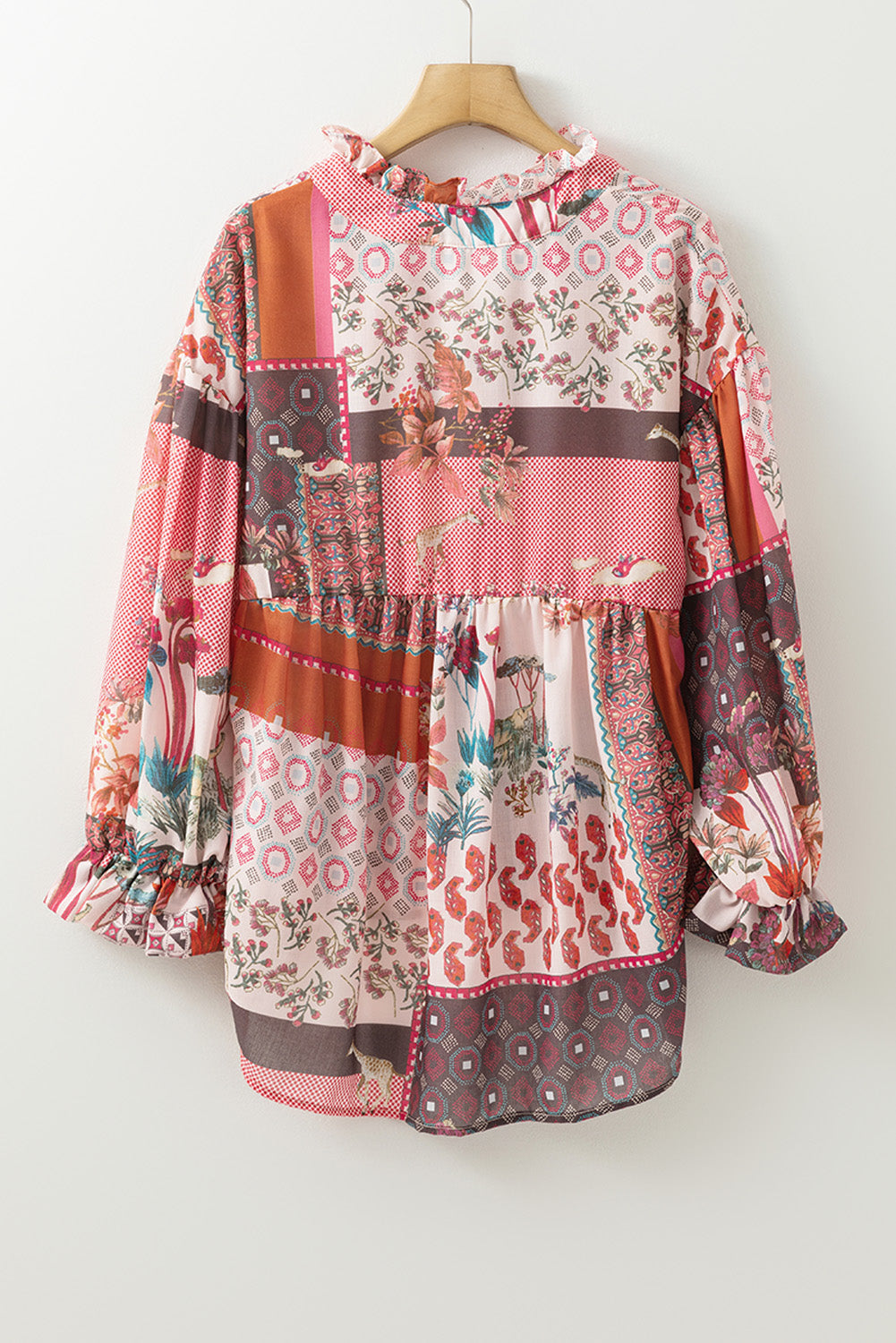 Chemise à manches bulles en patchwork *-A WOMAN WE LOVE