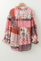Chemise à manches bulles en patchwork *-A WOMAN WE LOVE