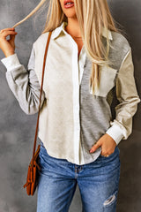 Chemise en tricot color block à bordures contrastées-A WOMAN WE LOVE