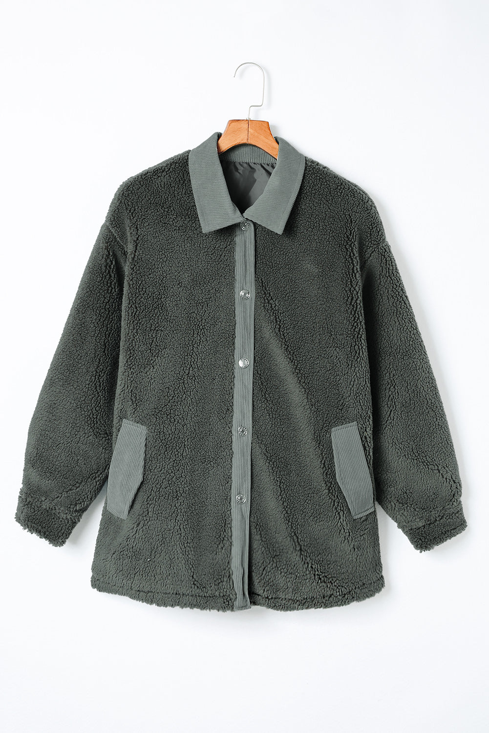 Veste Sherpa Grey en velours côtelé en veloursjoux