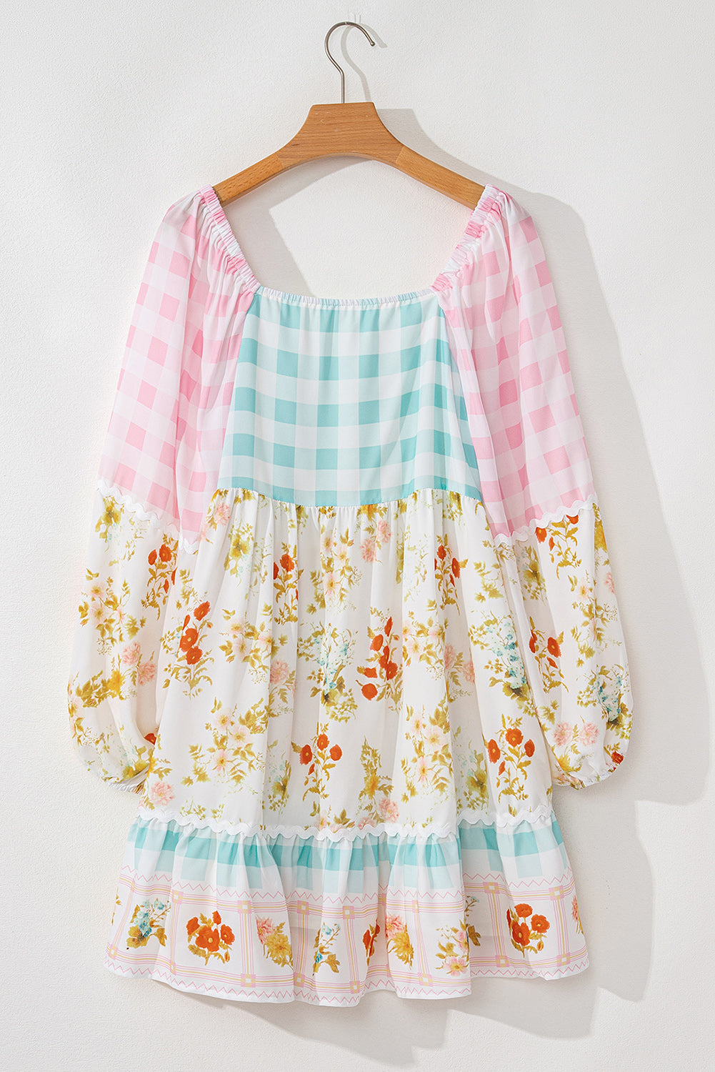 Robe rose à manches bulles et imprimé floral *