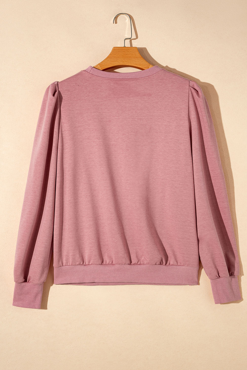 Rose Tan - Long Sleeve Top with Button Placket