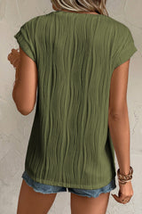 High -sleeved Mangle wavy texture