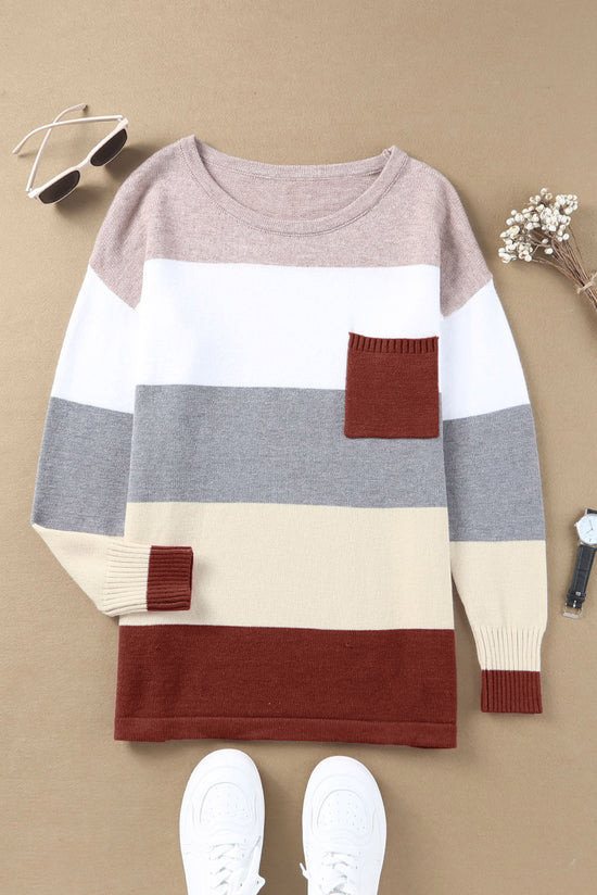 Color-Block pocket sweater