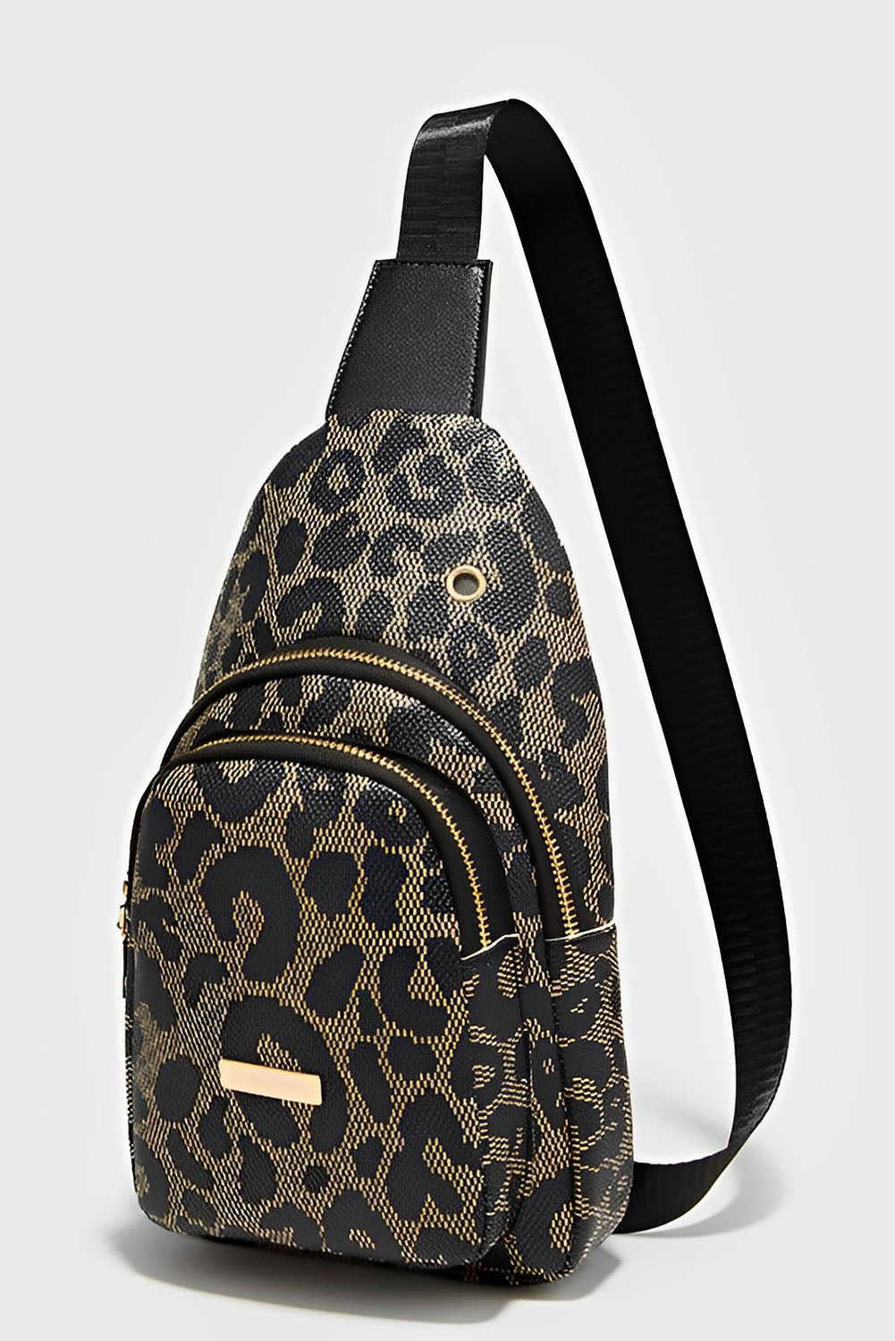 Bolso de hombro impreso de leopardo