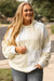 Plus Size Beige Textured Patchwork Stitched Hoodie